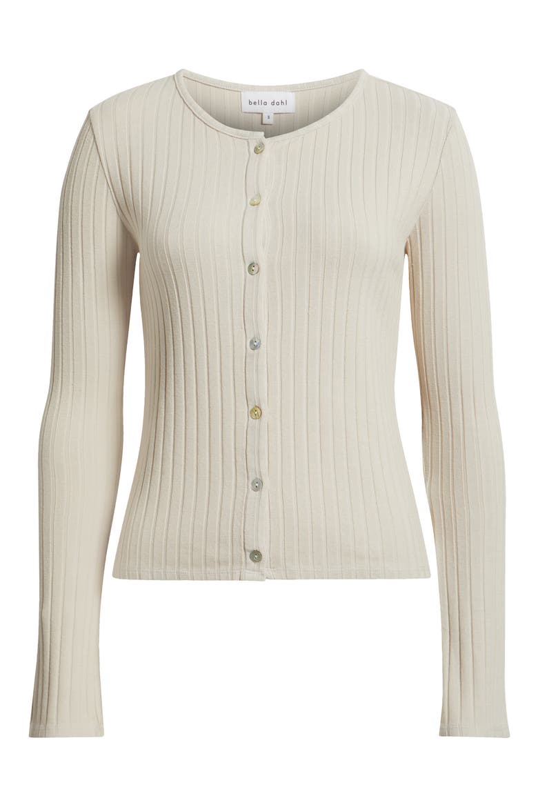 Rib Cardigan, Alternate, color, MOON STONE