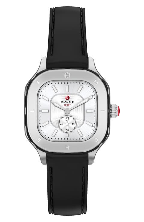 Meggie Sport Chalk Silicone Strap Watch, 33mm