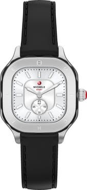 MICHELE Meggie Sport Chalk Silicone Strap Watch, 33mm