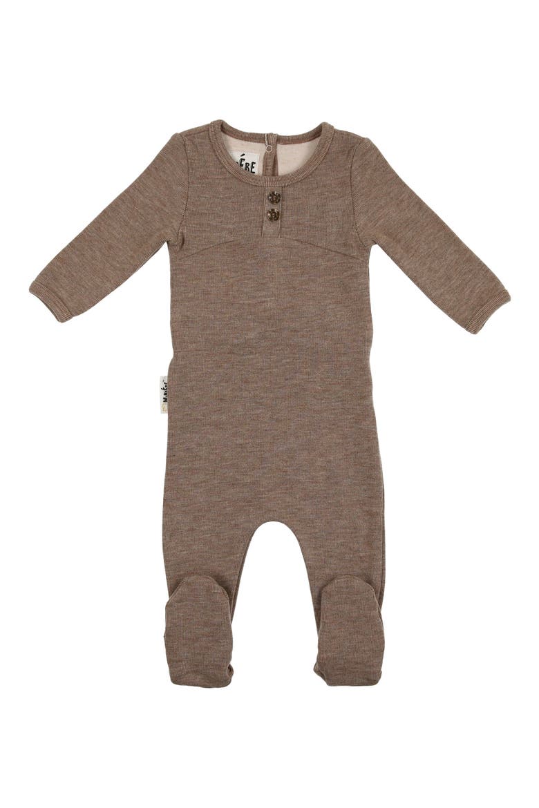 Heathered Footie, Main, color, BEIGE