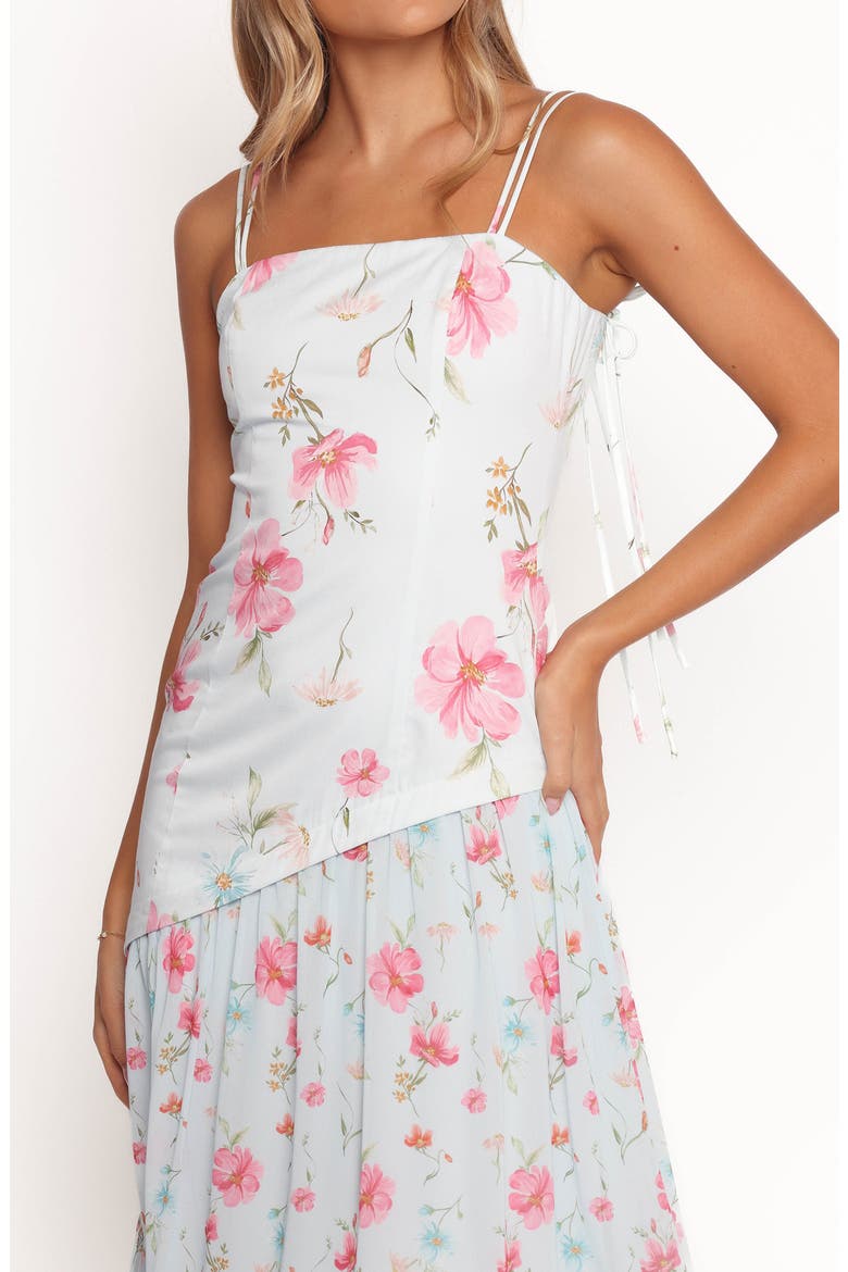 Renata Floral Strappy Maxi Dress, Alternate, color, BLUE FLORAL