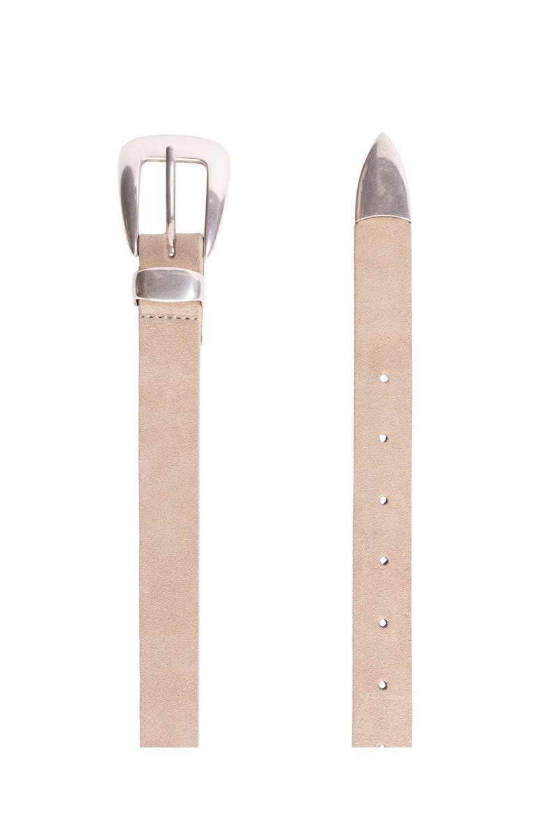Tetra Belt, Alternate, color, Sand Suede / Silver