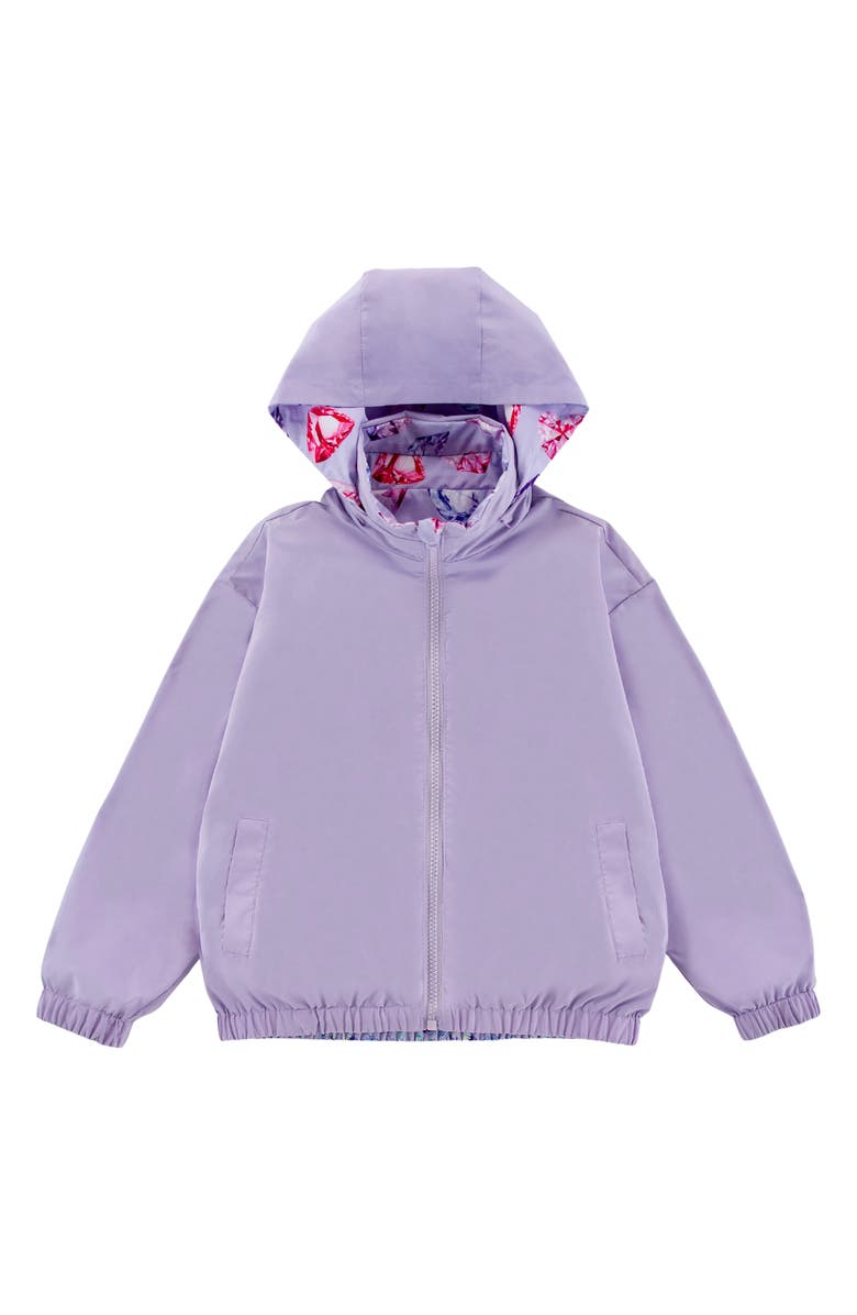 CALONIE Kids' Max Rain Water Repellent Reversible Windbreaker, Alternate, color, Purple