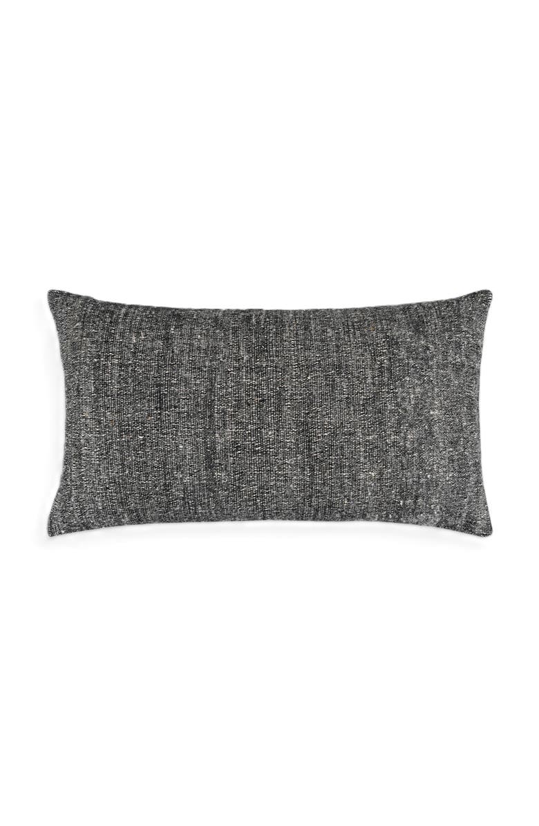 Naki & Ssam Natural Harmony Cotton Nettle Solid Throw & Lumbar Pillow - Cover Only, Main, color, Black