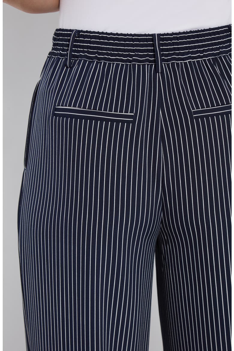 Clarette Stripe Pleated Wide Leg Pants, Alternate, color, MARINE PINSTRIPE