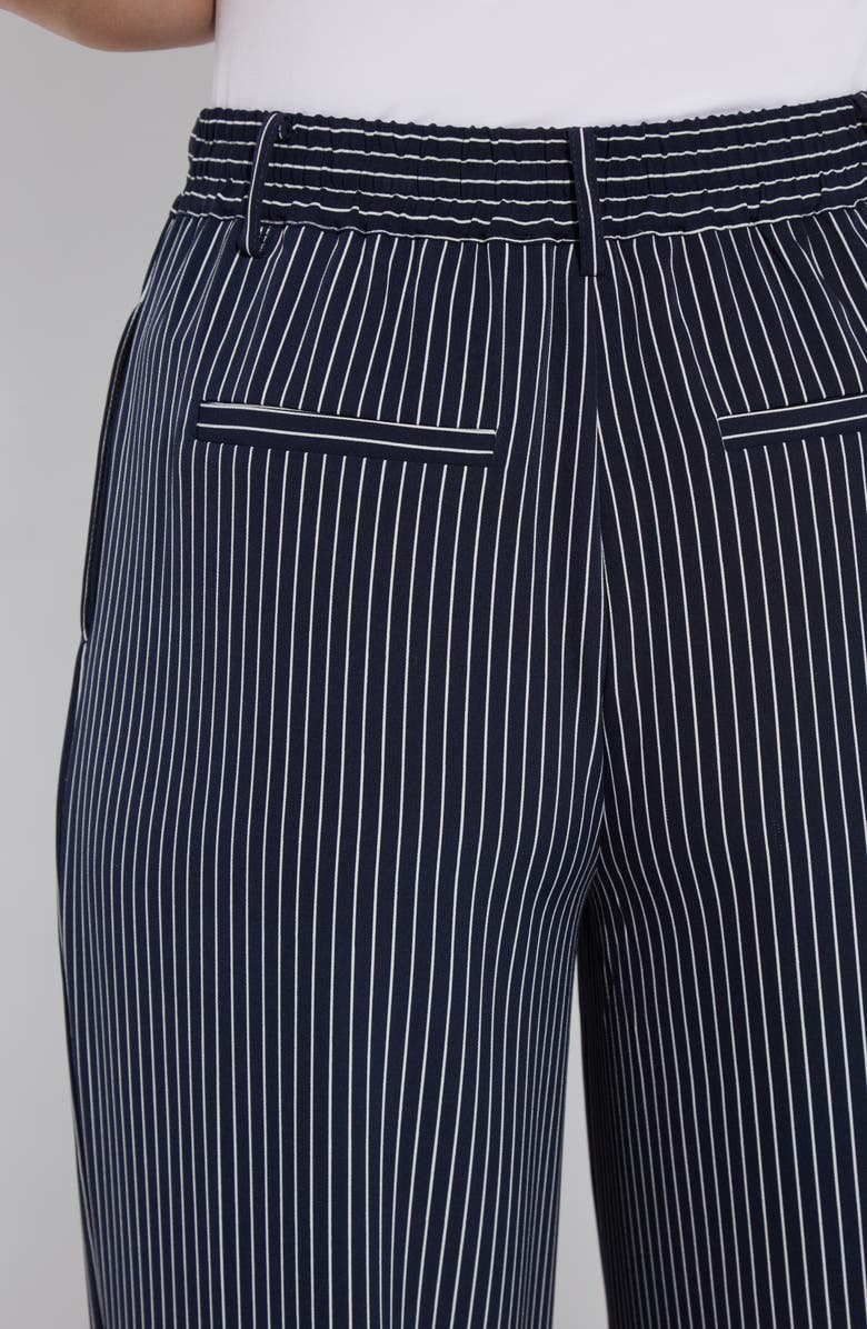Lysse Clarette Stripe Pleated Wide Leg Pants, Alternate, color, Marine Pinstripe