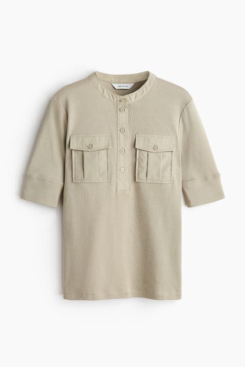 Pima cotton henley shirt