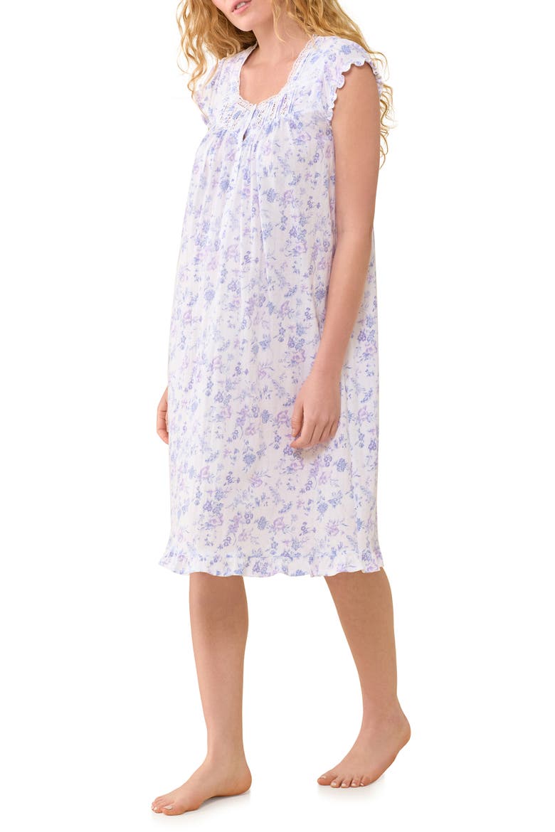Waltz Cotton Nightgown, Alternate, color, LAVENDER PRINT