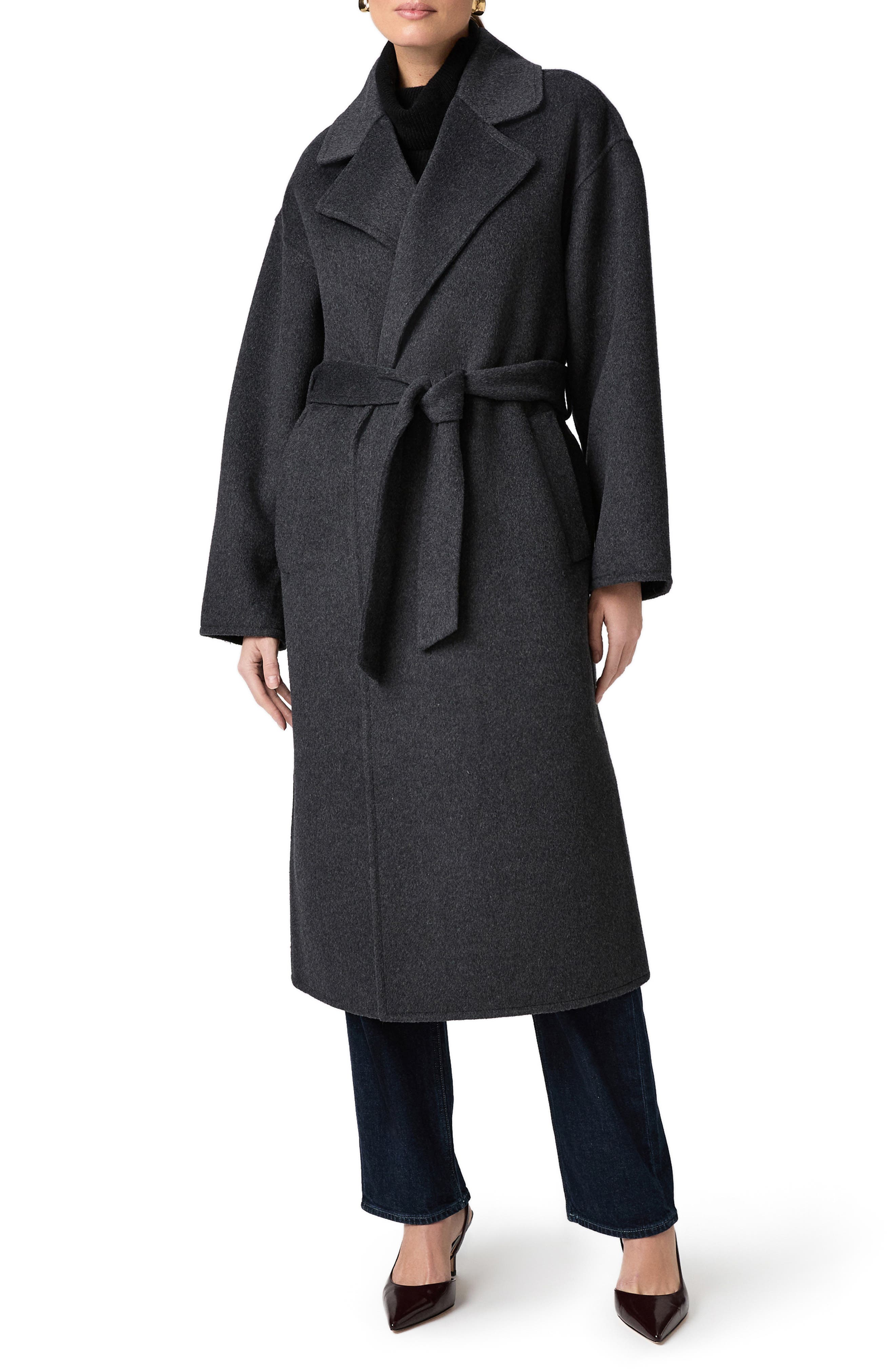 Connery Belted Wool Blend Longline Coat