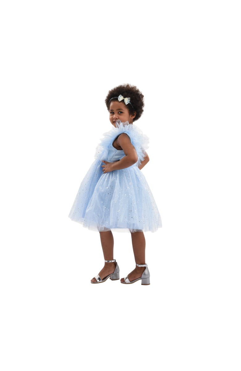 Mimi Tutu Party Dress with Glitter Stars, Alternate, color, Light Blue