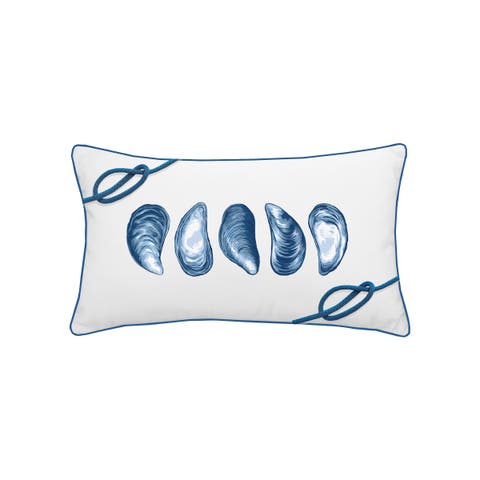 Blue Mussels Indoor/Outdoor Lumbar Pillow