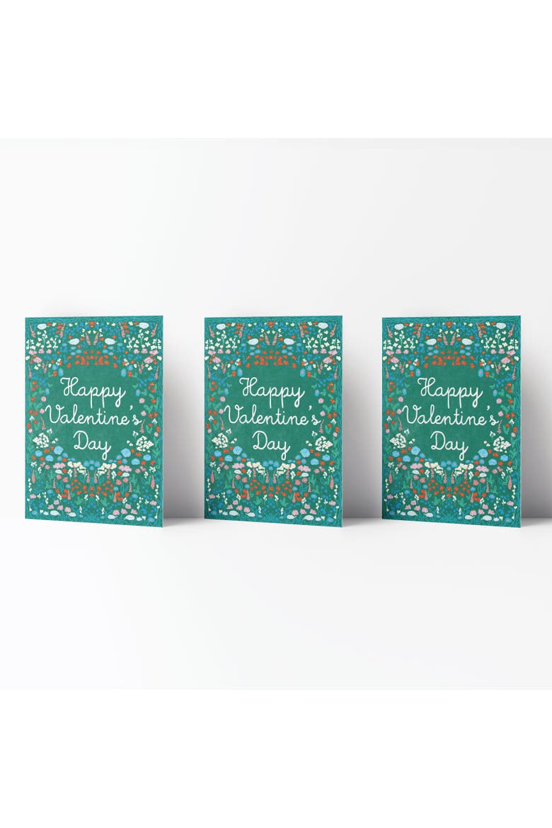 Love/Friendship Greeting Card Pack (3ct) "Garden Valentine", Main, color, Multi-Pack