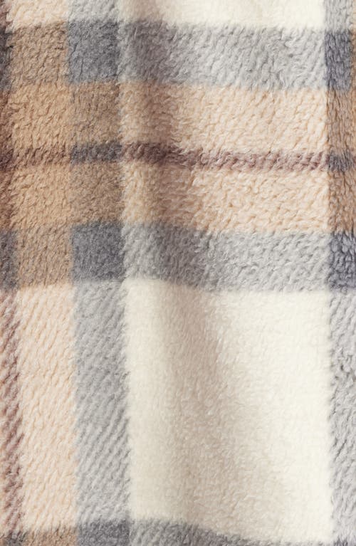 Thread & Supply Hooded Fleece Shacket In Brown