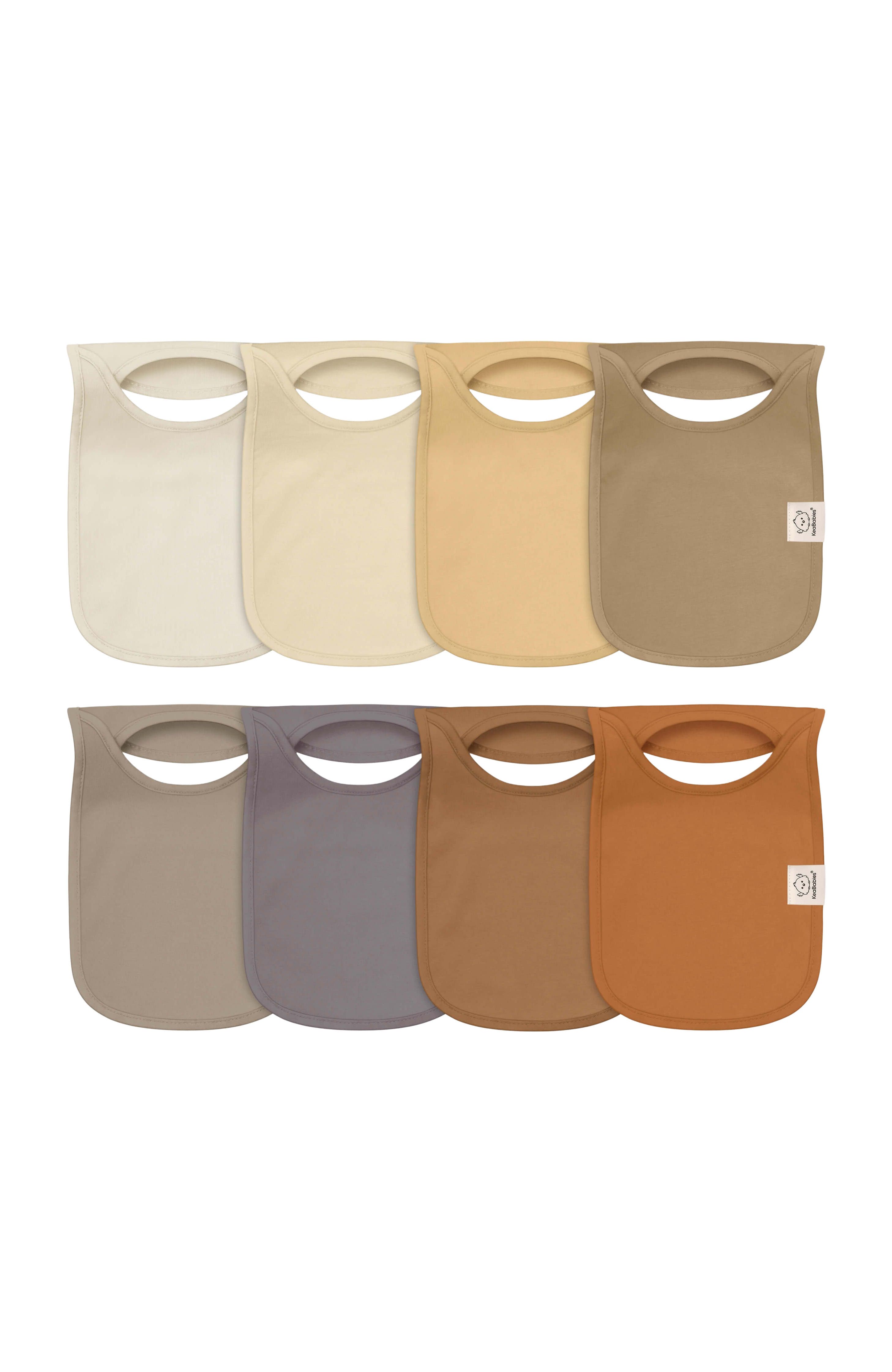 KeaBabies 8-Pack Hallo Drool Bibs in Terracotta 