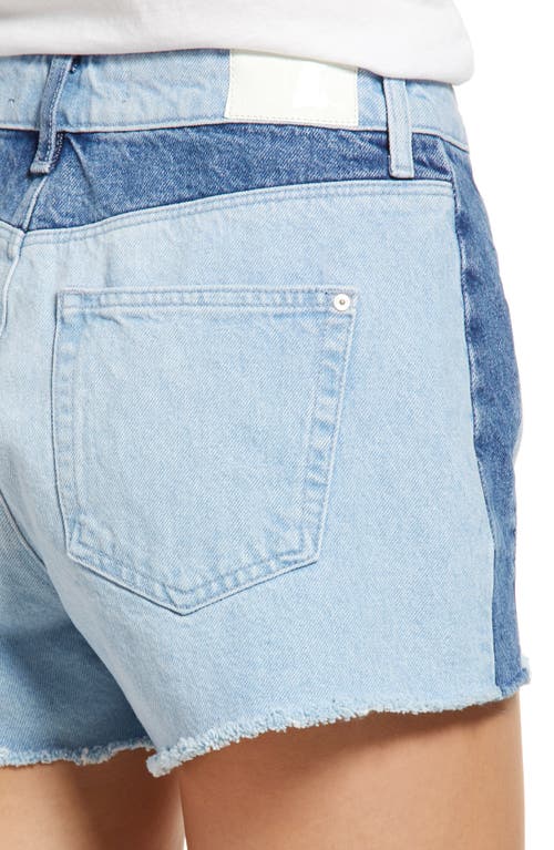 Mavi Jeans Rosie Colorblock High Waist Cutoff Denim Shorts