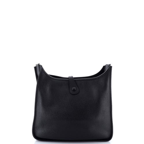 Pre-owned Hermes Hermes Evelyne Bag Gen I Clemence Pm In Black