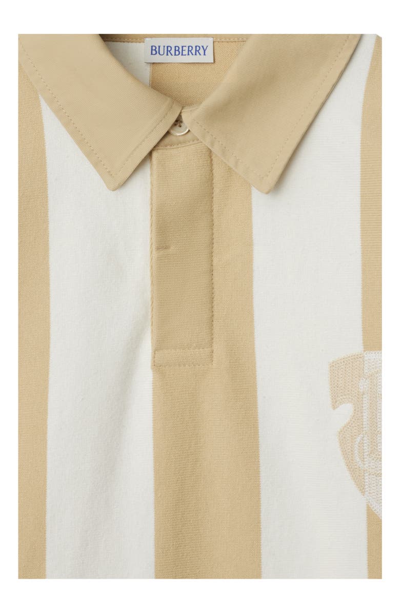 Burberry Long-sleeve Striped Cotton Polo Shirt, Alternate, color, 