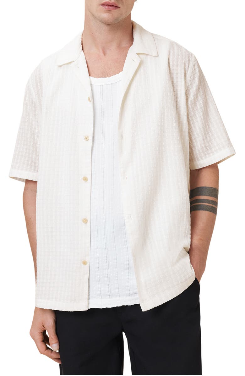 AllSaints Shaw Short Sleeve Button-Up Shirt, Main, color, 