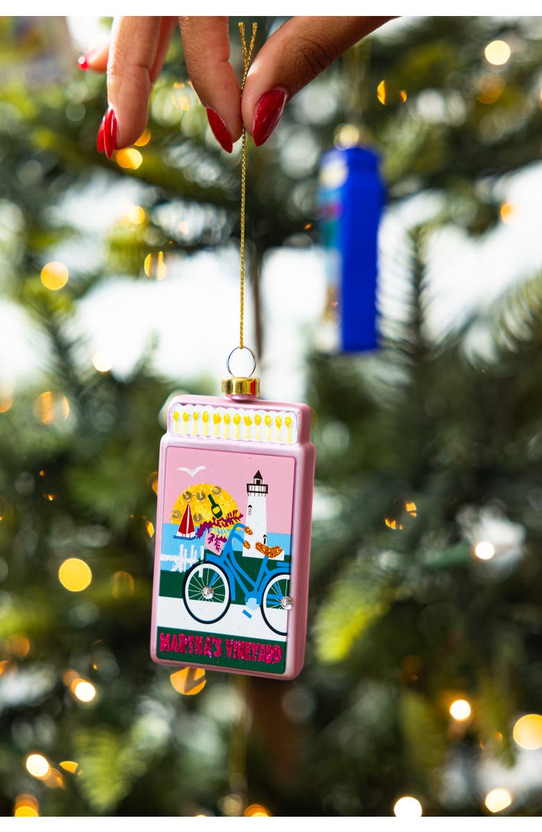 Furbish Matchbook Ornament - Martha
s Vineyard, Alternate, color, Pink