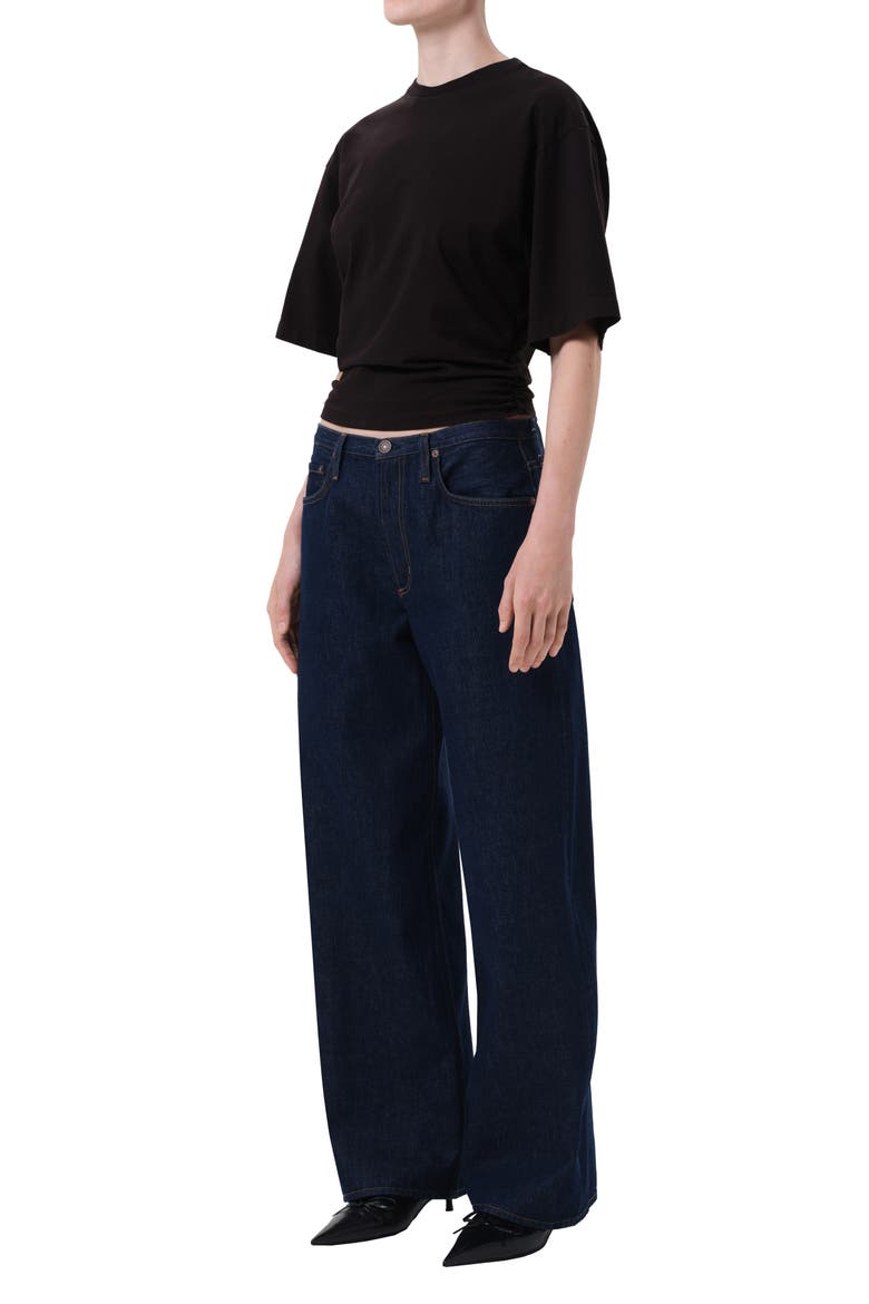 Shari Cotton T-Shirt, Alternate, color, BLACK