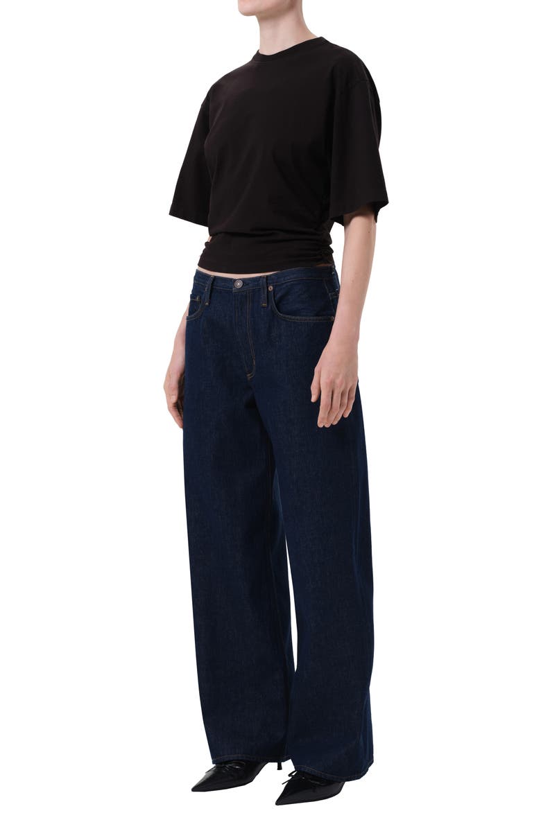 AGOLDE Shari Cotton T-Shirt, Alternate, color, Black