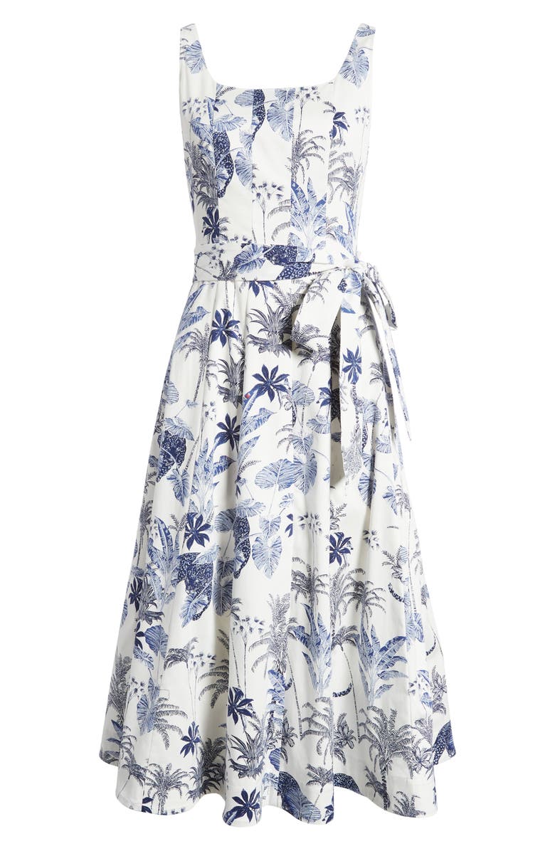 Anne Klein Floral Print A-Line Dress, Alternate, color,