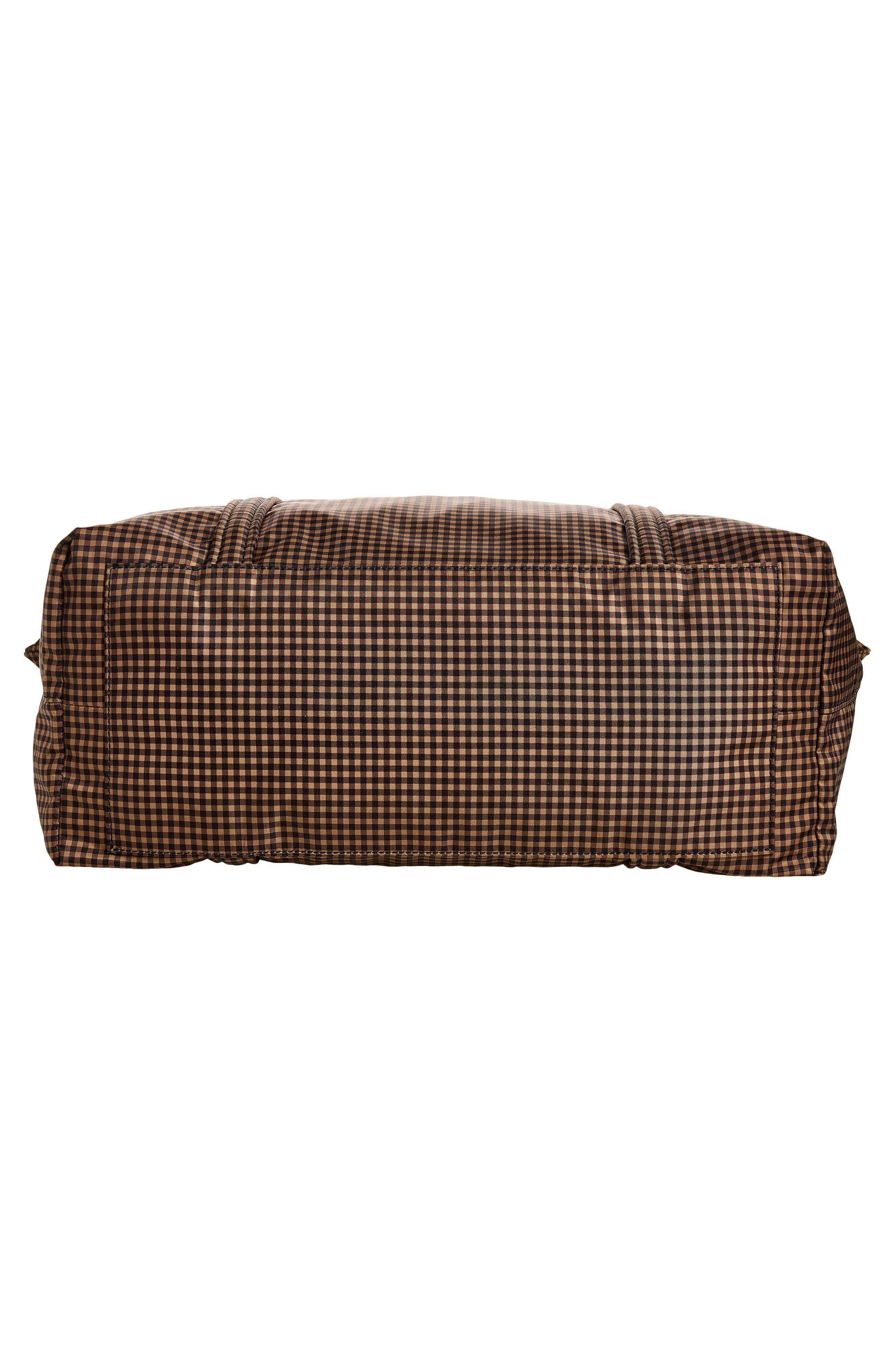 Loeffler Randall Dina Travel Tote, Alternate, color, Brown/ Black Check