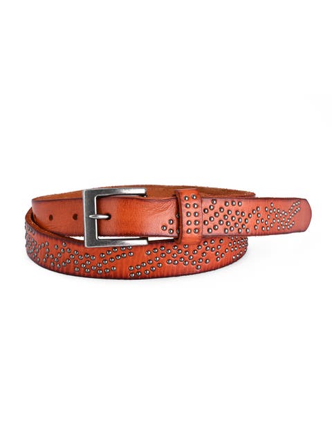 Stardust Genuine Leather Studded Vintage Finish Belt