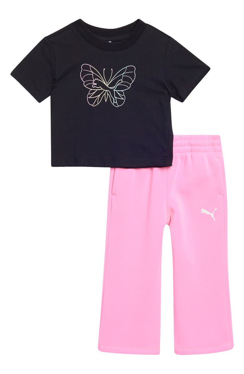 PUMA Logo T-Shirt & Pants Set, Main, color,
