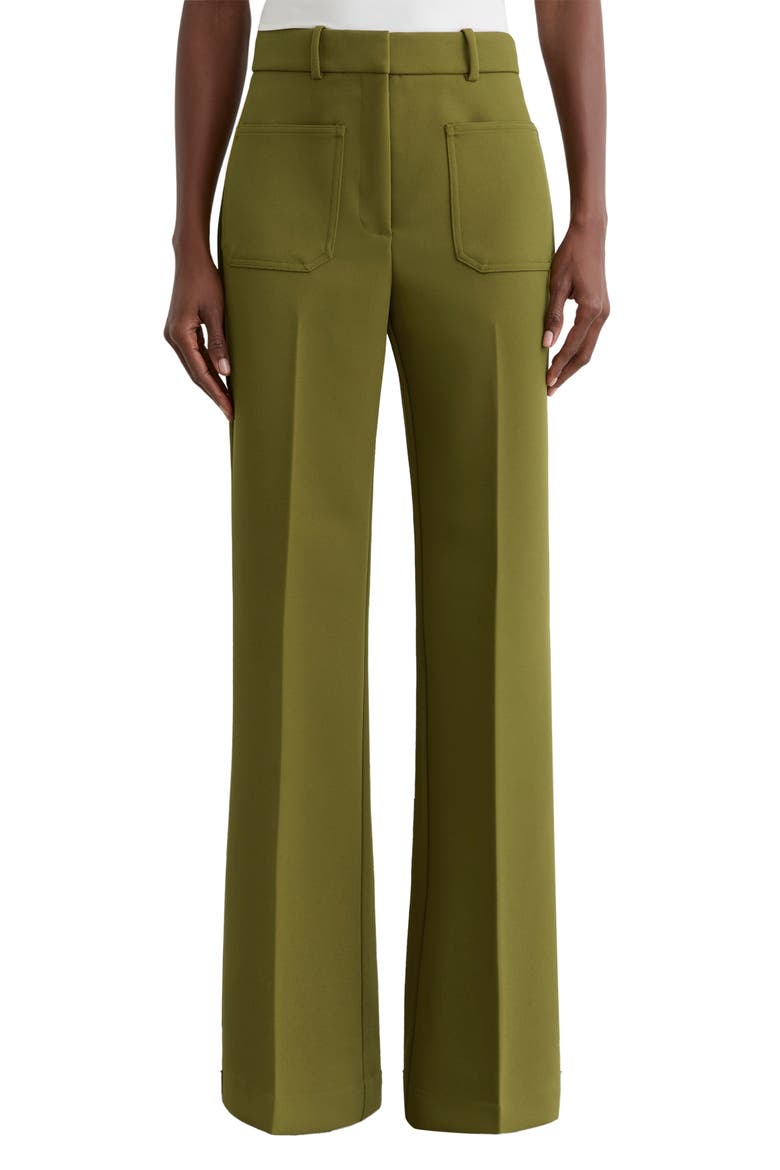 Priya Patch Pocket Wide Leg Pants, Main, color, CHARTREUSE GREEN