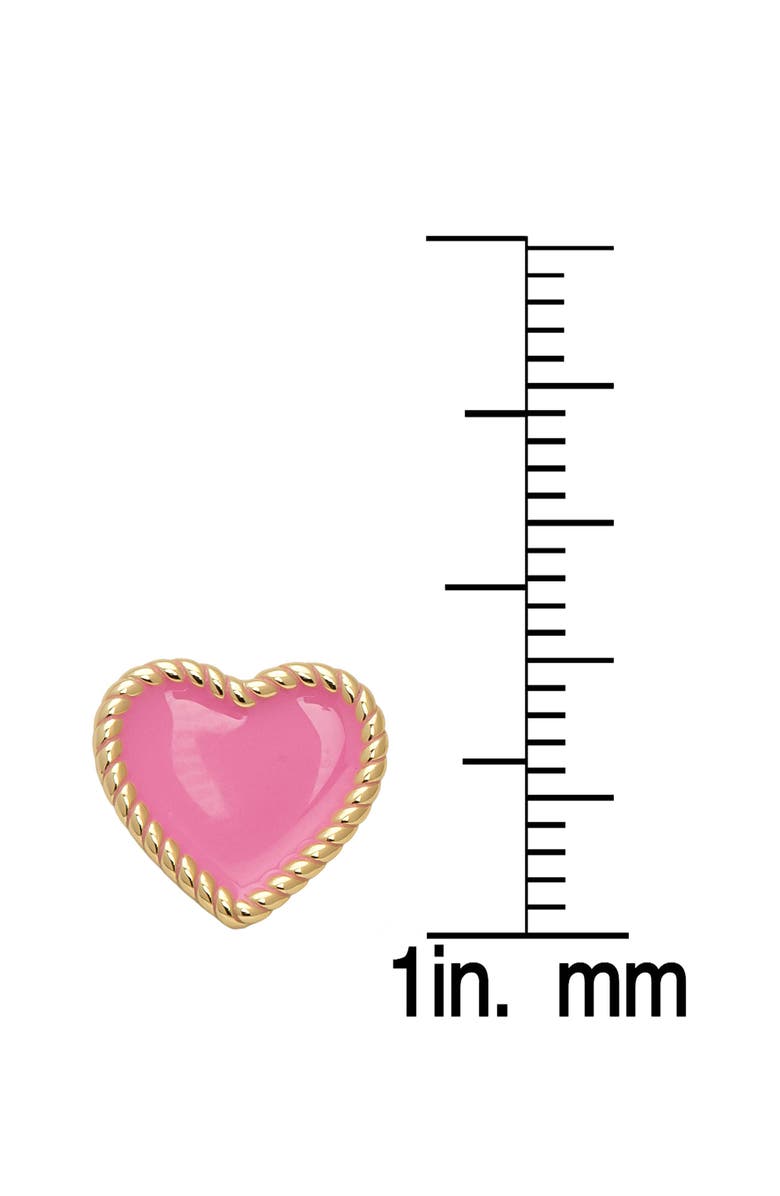 Lily Nily Kids' Heart Twist Stud Earrings, Alternate, color, Pink