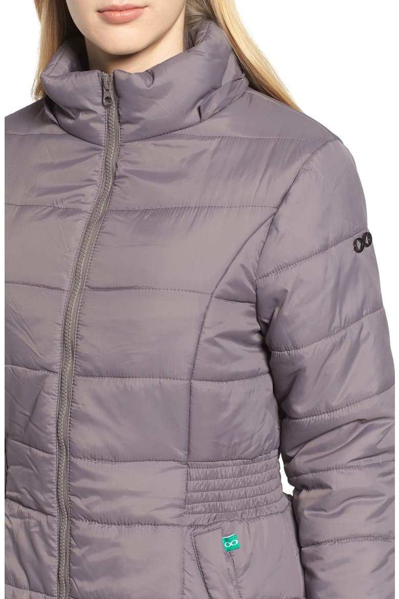 Madison Quilted 3-in-1 Maternity Puffer Coat with Faux Fur Trim, Alternate, color, GREY