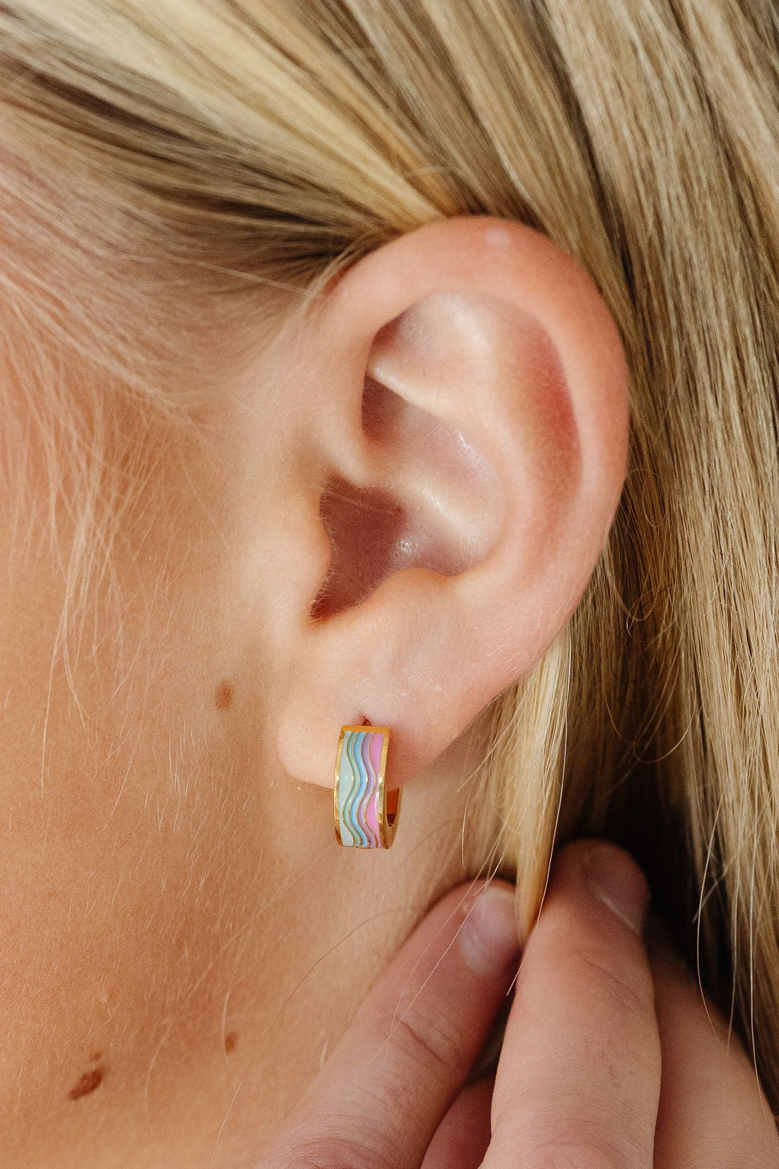 Pip Quantity Pip Pop Girls' Pastel Rainbow Hoop Hypoallergenic Earring | Nordstrom