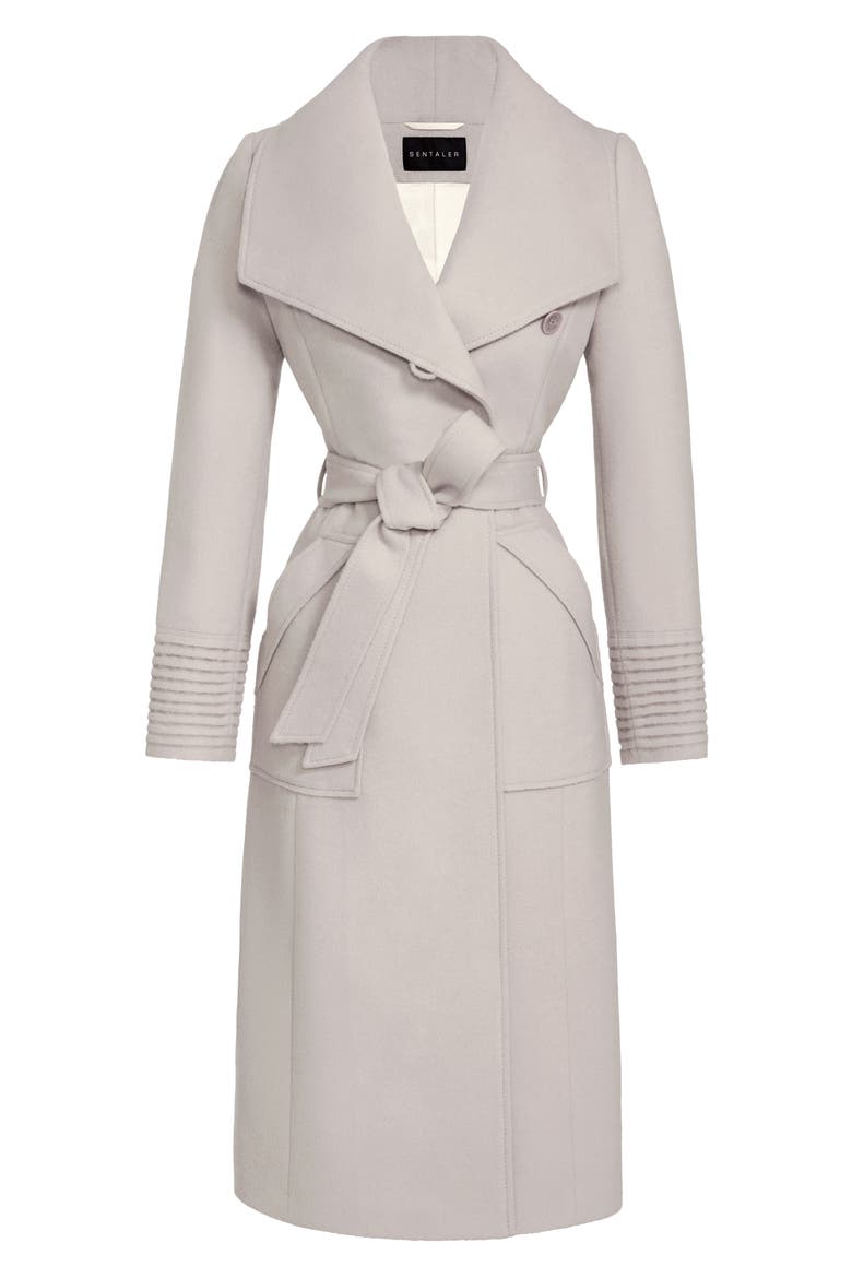 Wide Collar Alpaca & Wool Longline Coat, Alternate, color, BLEEKER BEIGE