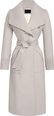 SENTALER Wide Collar Alpaca & Wool Longline Coat