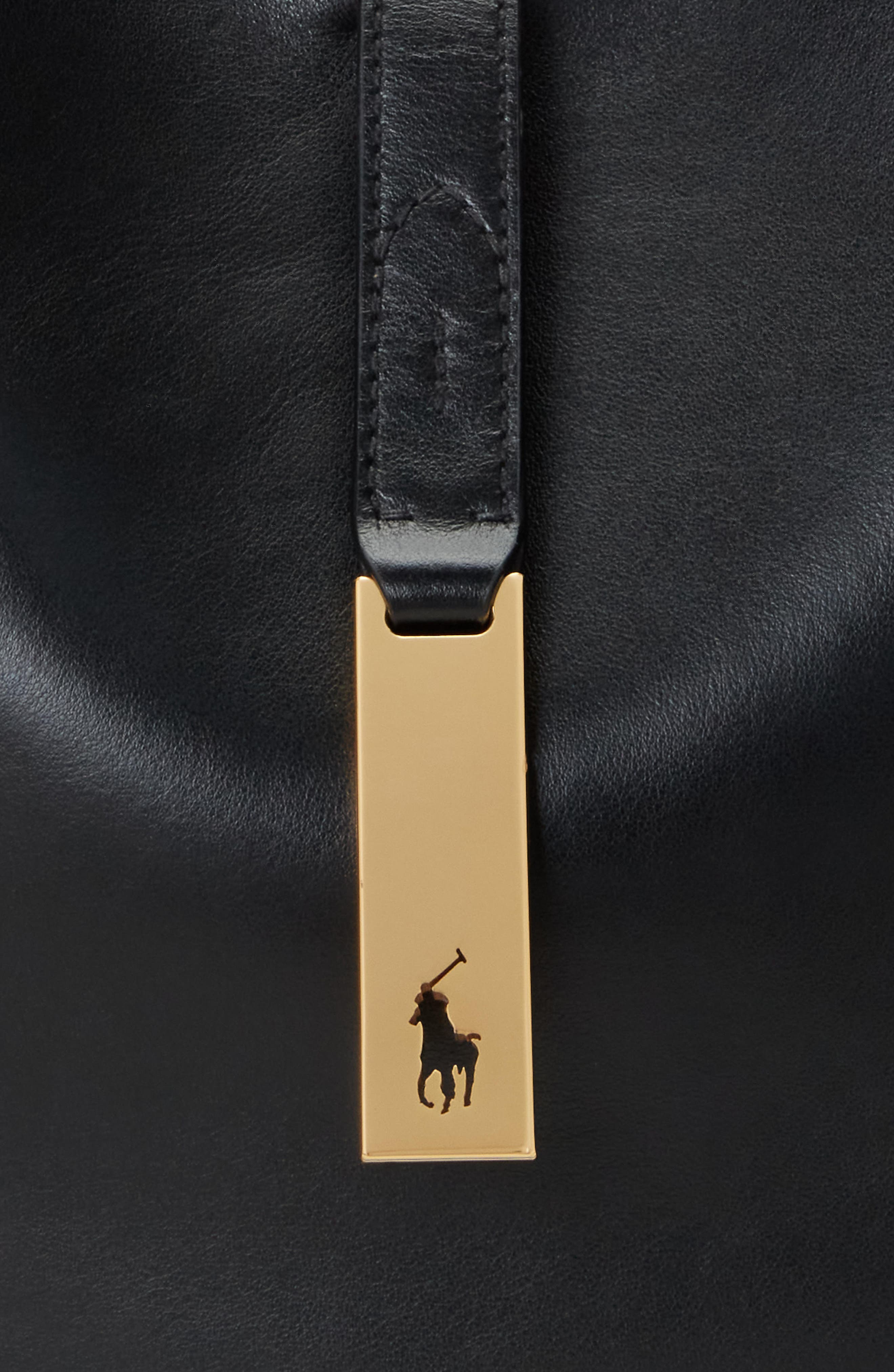 Женские сумки Polo Ralph Lauren Small Polo ID Leather Shoulder Bag — фото 7