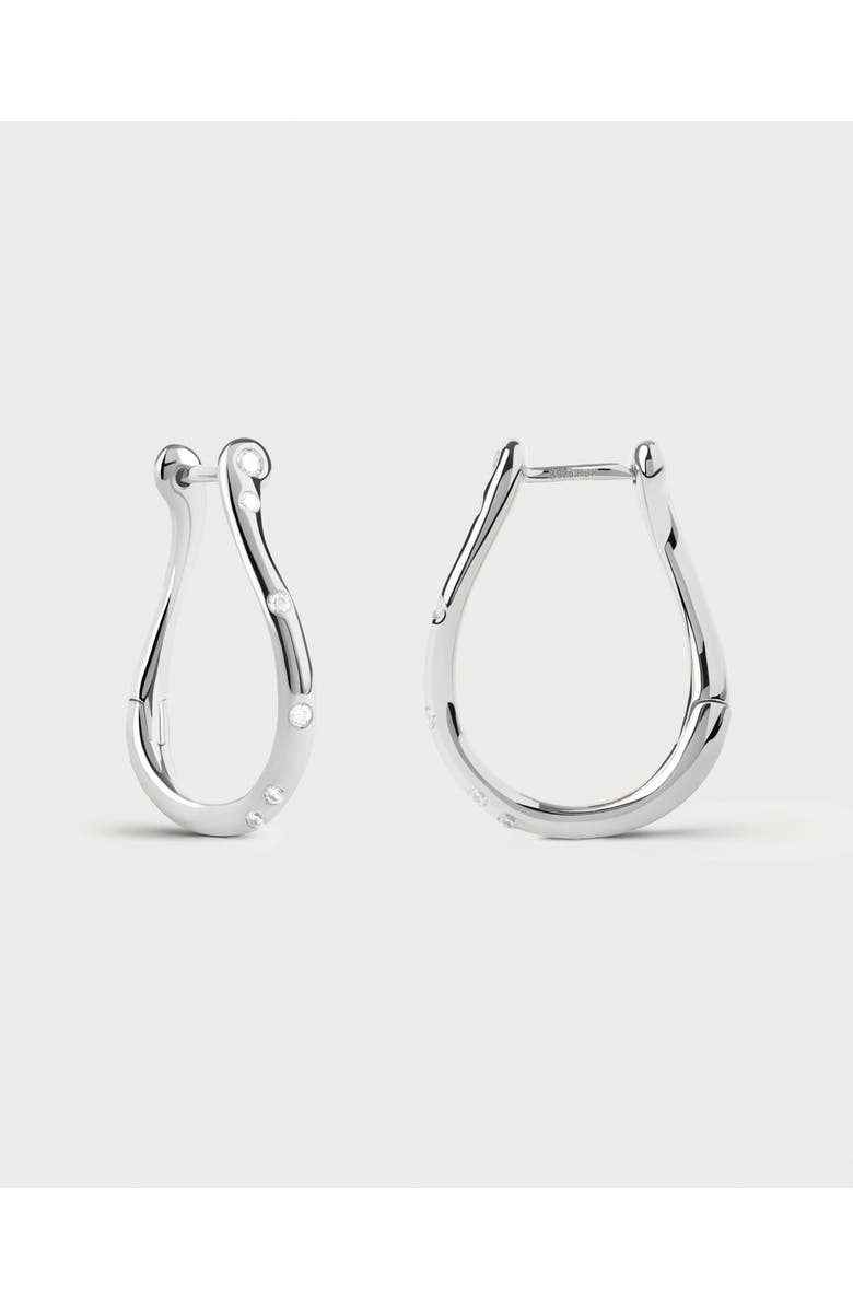 PDPAOLA Air Mini Hoops, Main, color, Silver