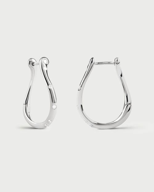 Pdpaola Air Mini Hoops In Silver