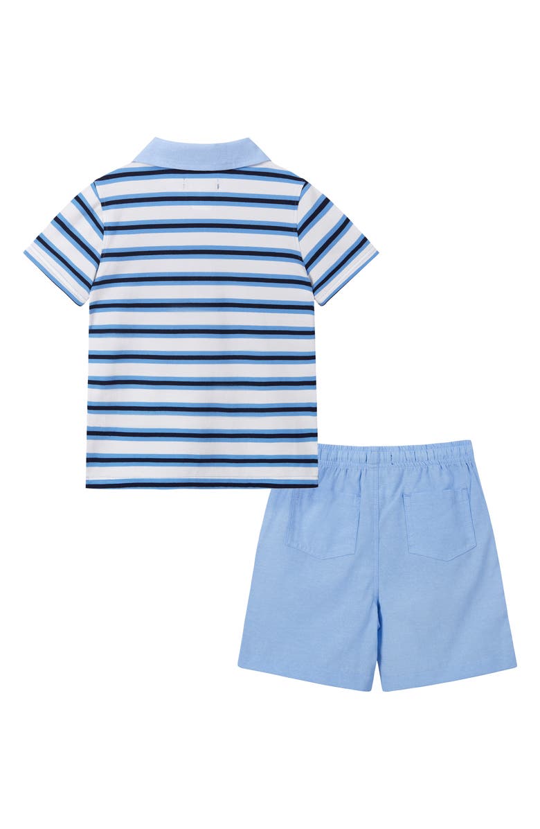 Andy & Evan Kids' Polo Shirt & Shorts Set, Alternate, color, White/Blue Multi