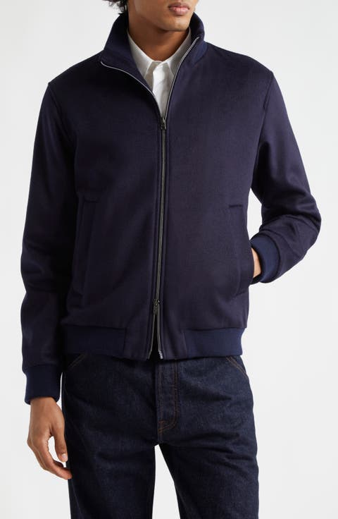 Wool Blend Bomber Jacket