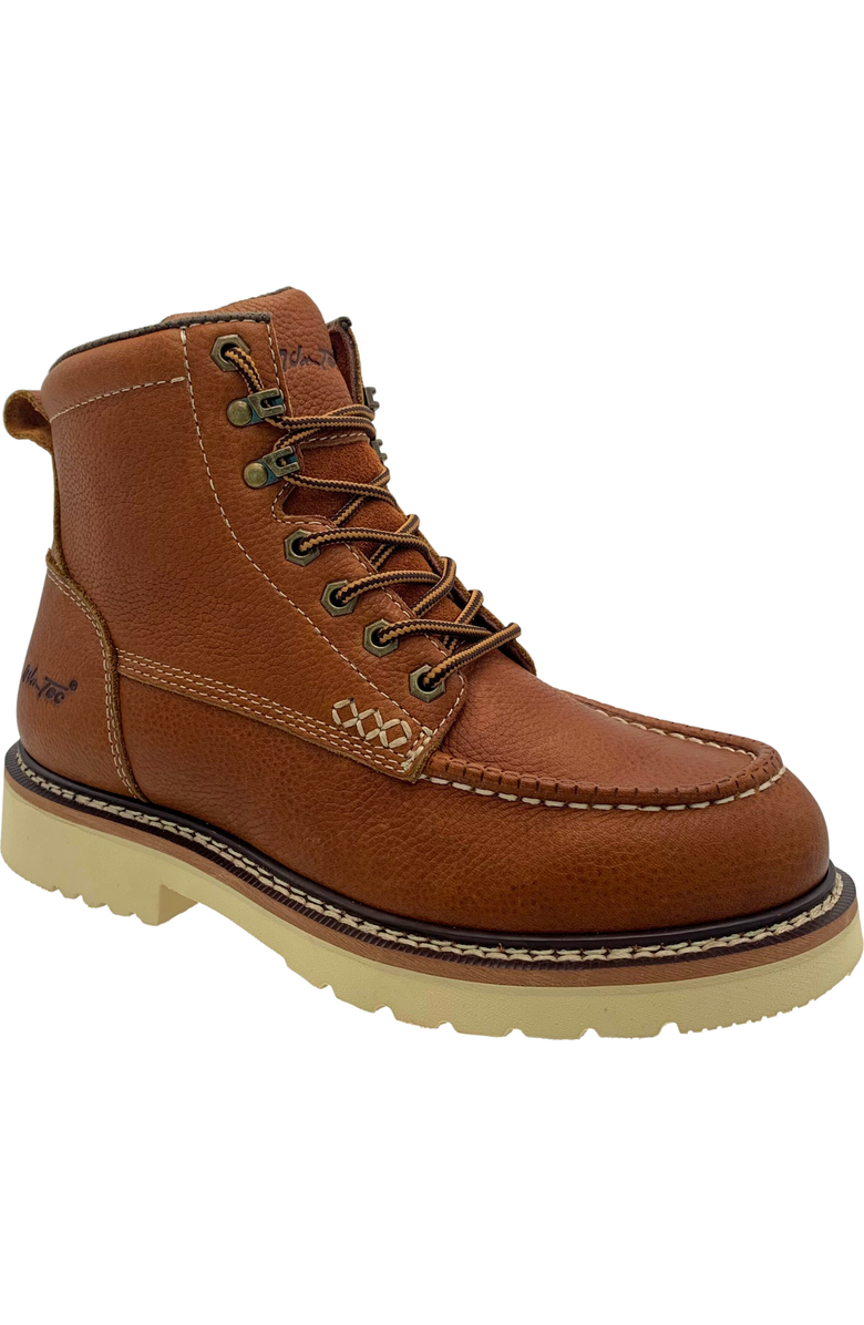 AdTec Apex 6" SR Moc-Toe Boots, Main, color, Tumble Brown