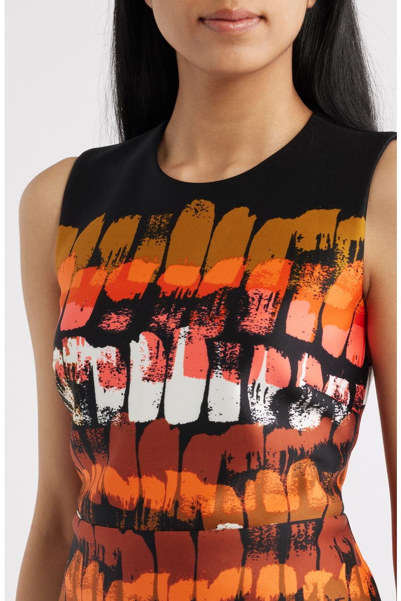 Print Sleeveless Sheath Dress, Alternate, color, ANNE BLACK MULTI