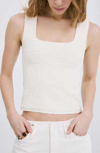 Croc Embossed Knit Tank