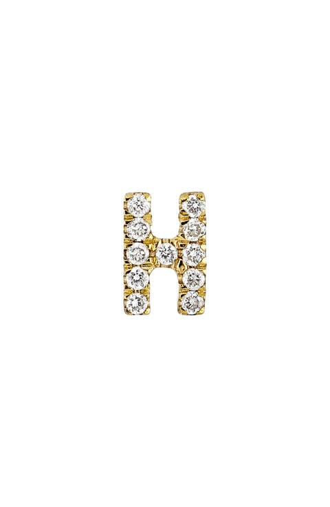 Icon Diamond Initial Single Stud Earring (Nordstrom Exclusive)