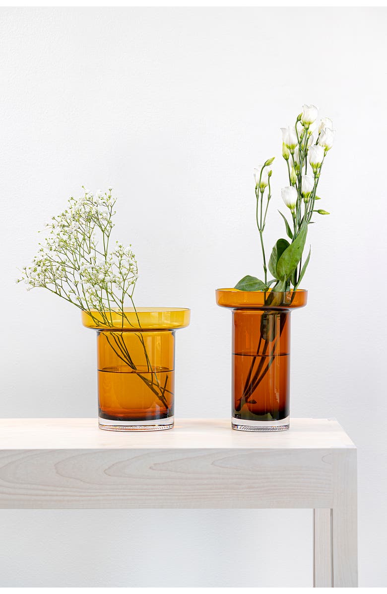 Kosta Boda Limelight Low Vase, Alternate, color, Red