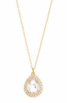 KATE SPADE SATURDAY brilliant statements pavé halo pendant necklace