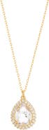 KATE SPADE SATURDAY brilliant statements pavé halo pendant necklace