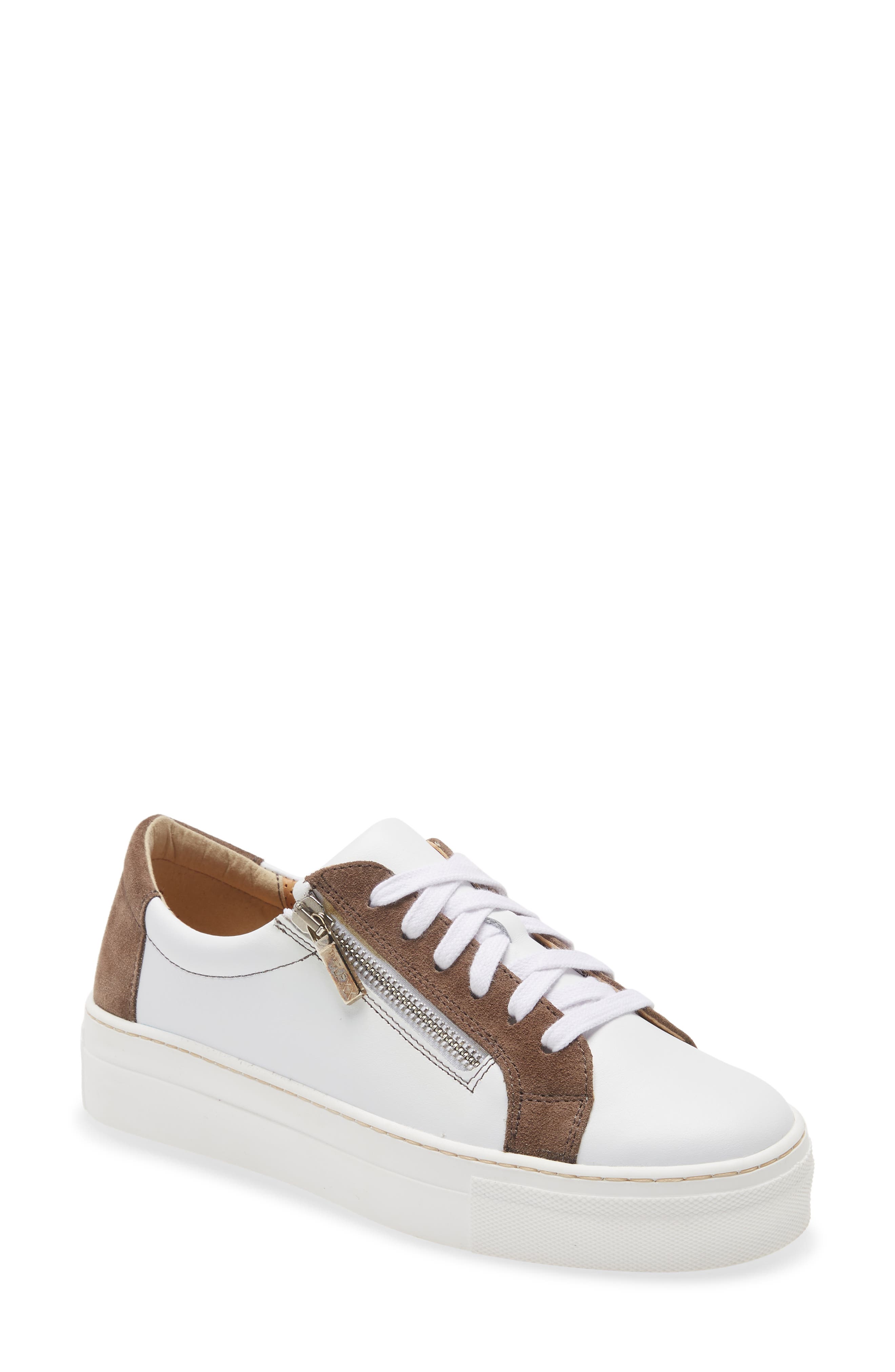 Grande Platform Sneaker, Main, color, WHITE/ GRAFITE KINO/ SUEDE