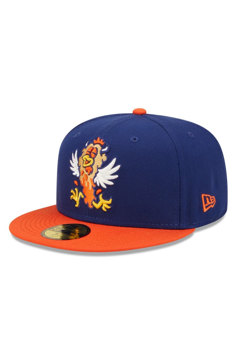 New Era Men's New Era Royal/Orange New Hampshire Fisher Cats Theme Night 59FIFTY Fitted Hat, Main, color, 