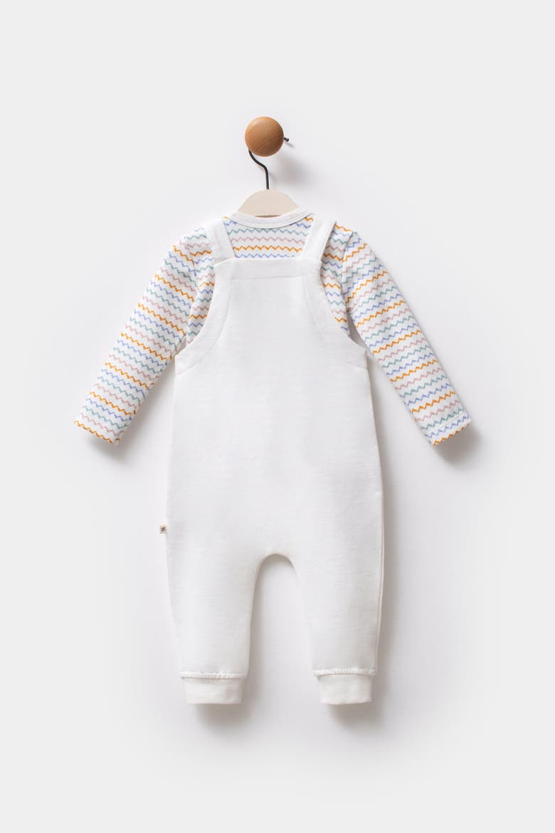 Zigzag Overalls Set, Alternate, color, Ivory
